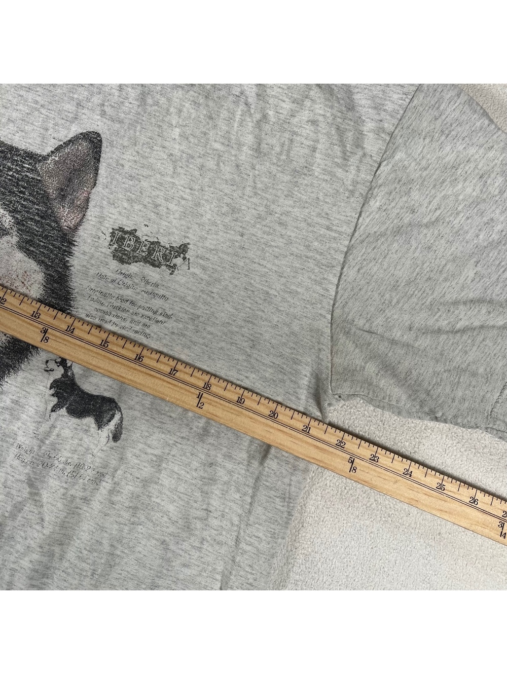Vintage Siberian Husky Made in Canada grey tshirt Size L - Picture 5 of 7